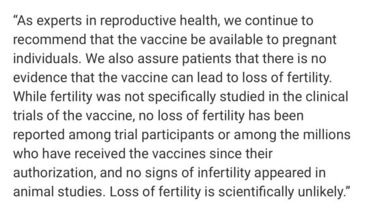 Afectează vaccinul fertilitatea?